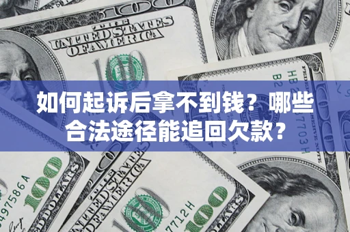 武汉如何起诉后拿不到钱？哪些合法途径能追回欠款？