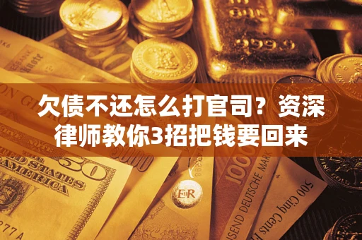 武汉欠债不还怎么打官司？资深律师教你3招把钱要回来