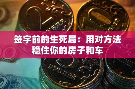 武汉签字前的生死局：用对方法稳住你的房子和车