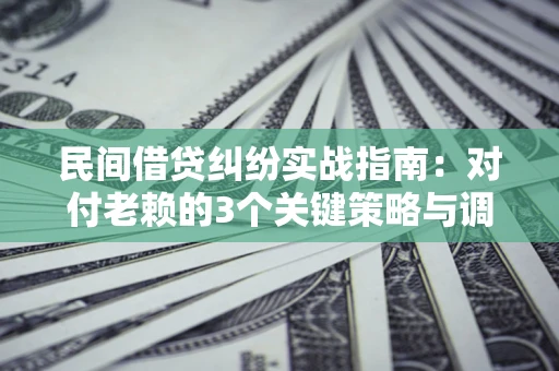 武汉民间借贷纠纷实战指南：对付老赖的3个关键策略与调解盲区解析