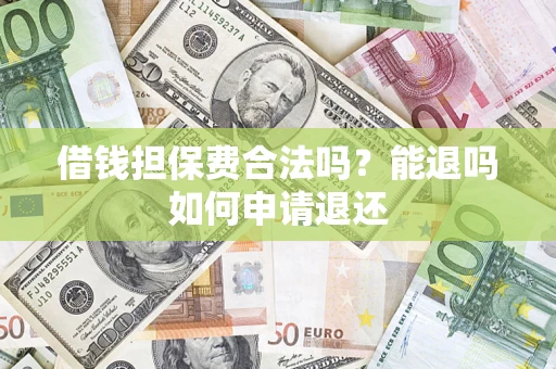 武汉借钱担保费合法吗？能退吗如何申请退还
